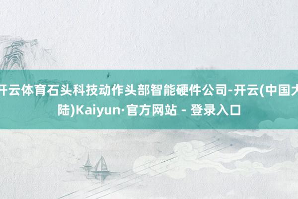开云体育石头科技动作头部智能硬件公司-开云(中国大陆)Kaiyun·官方网站 - 登录入口